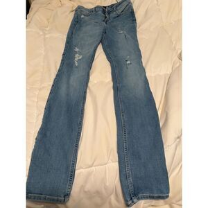 Hollister High‑Rise Super Skinny Jeans W26 L32 Light Wash Distressed Stretch